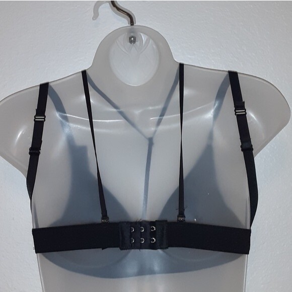 Youmita Small Black Mesh Bralette and G-String NWT - Picture 3 of 9